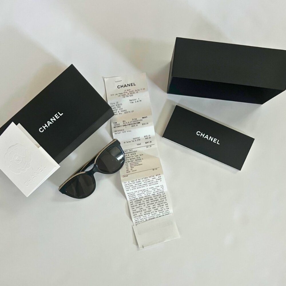 CHANEL Black Sunglasses